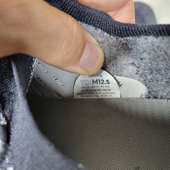 Allbirds Shoes Womens Size 12.5M Black Grey Running Sneakers Athletic Gym Track - Picture 16 of 16